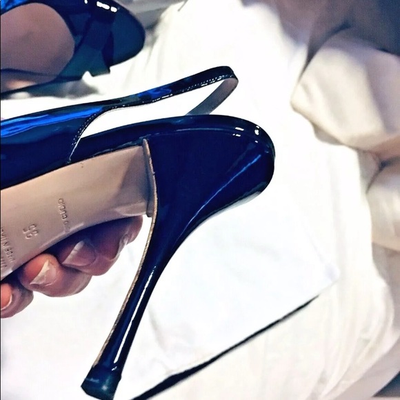 MIU MIU PRADA BLACK STRAPPY SLINGBACKS PUMPS 5.5 - Picture 4 of 11